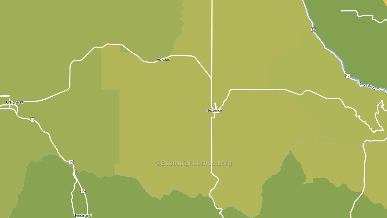 Lewis County, ID block-group voter-turnout map