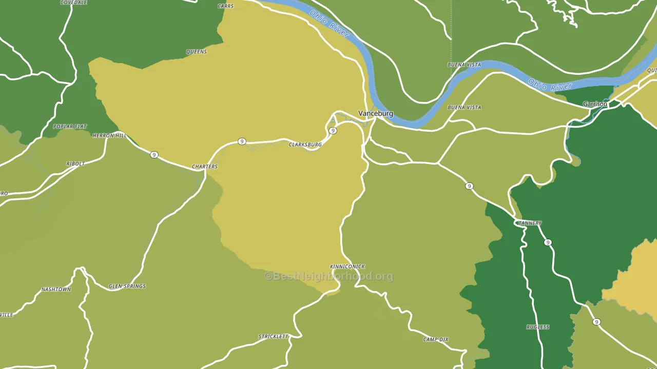 Lewis County, KY block-group voter-turnout map