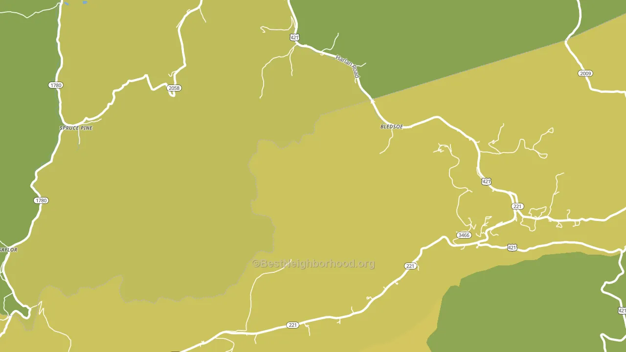 Lewis Creek, KY block-group voter-turnout map