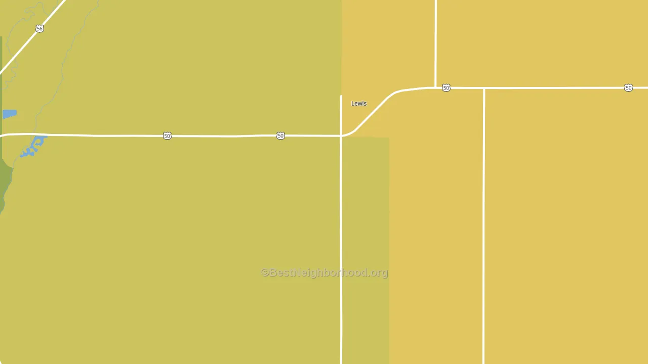 Lewis, KS block-group voter-turnout map