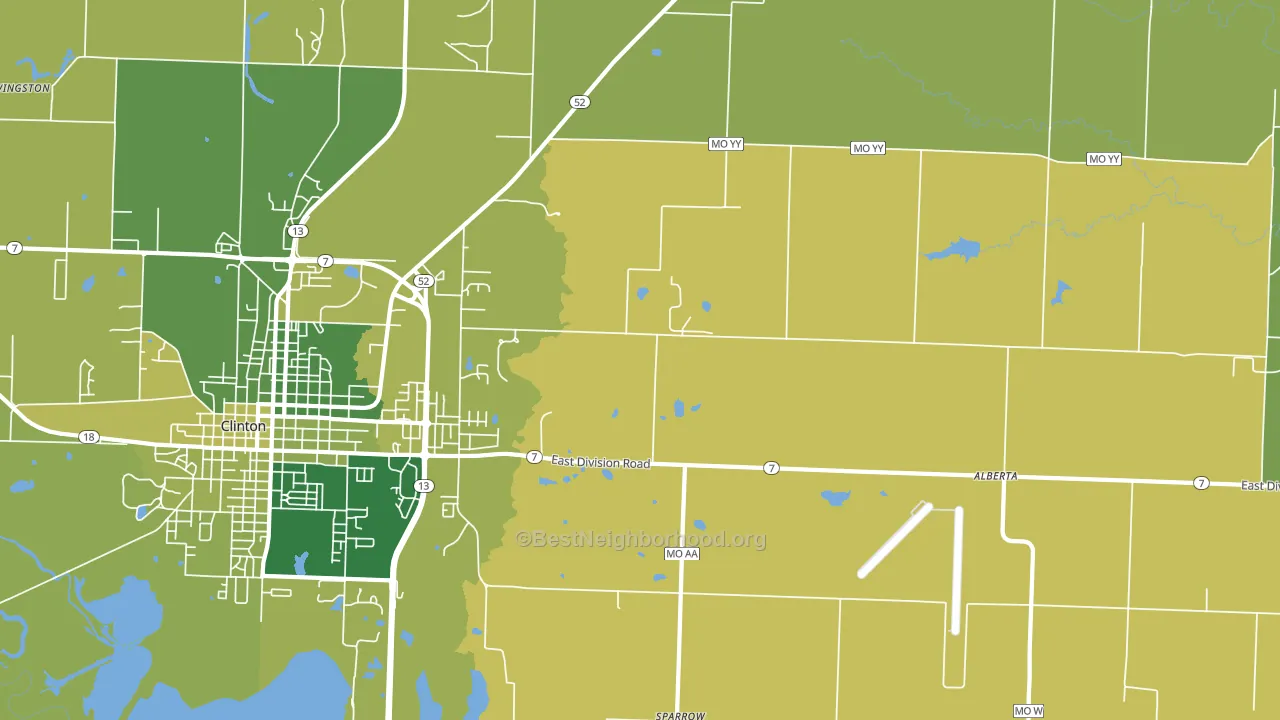 Lewis, MO block-group voter-turnout map