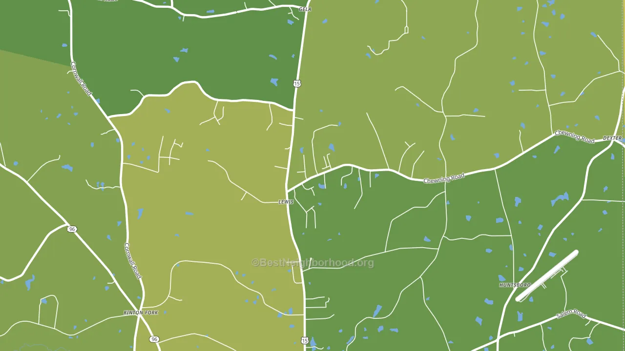 Lewis, NC block-group voter-turnout map