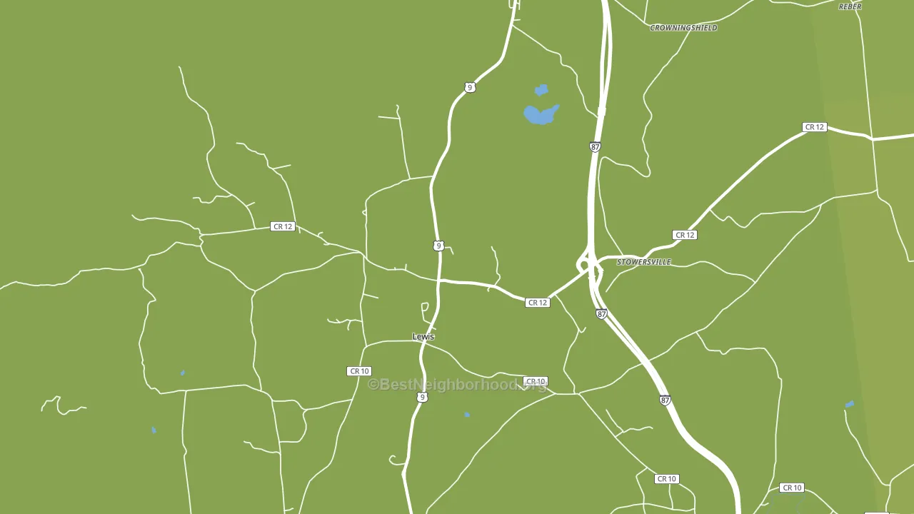 Lewis, NY block-group voter-turnout map