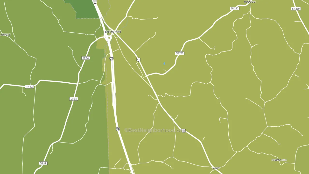 Lewis Store, TN block-group voter-turnout map