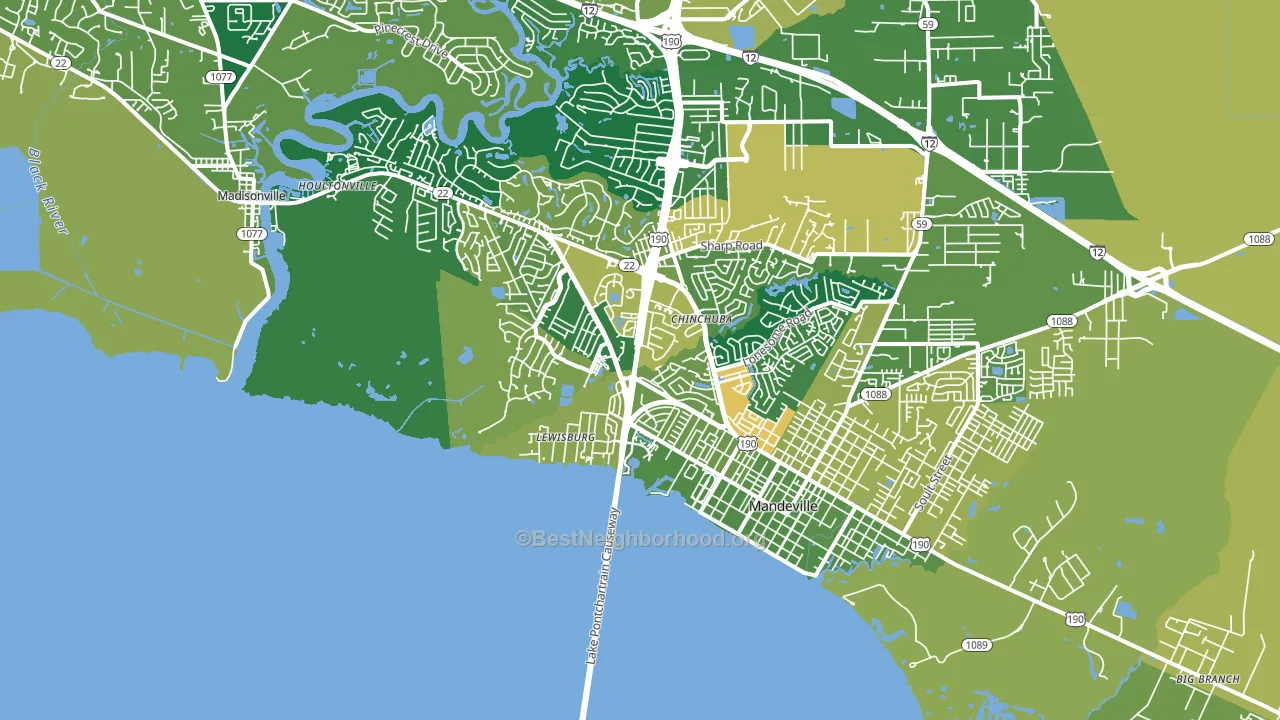 Lewisburg, LA block-group voter-turnout map