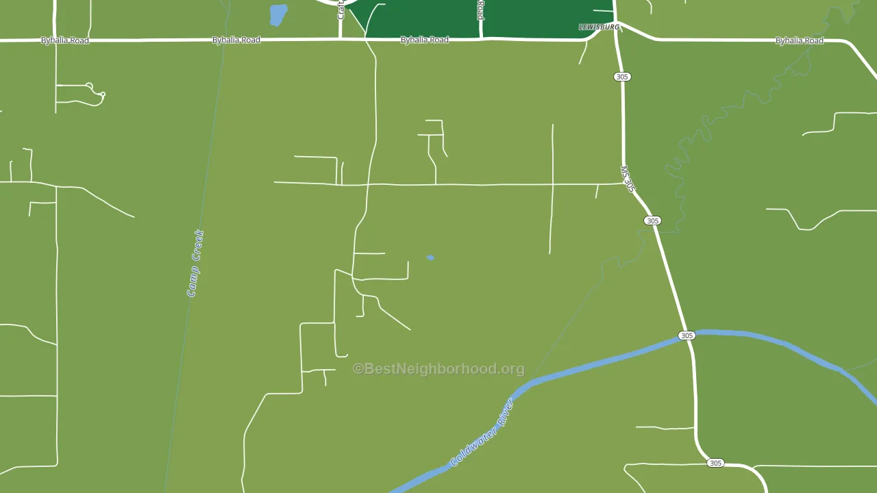 Lewisburg, MS block-group voter-turnout map