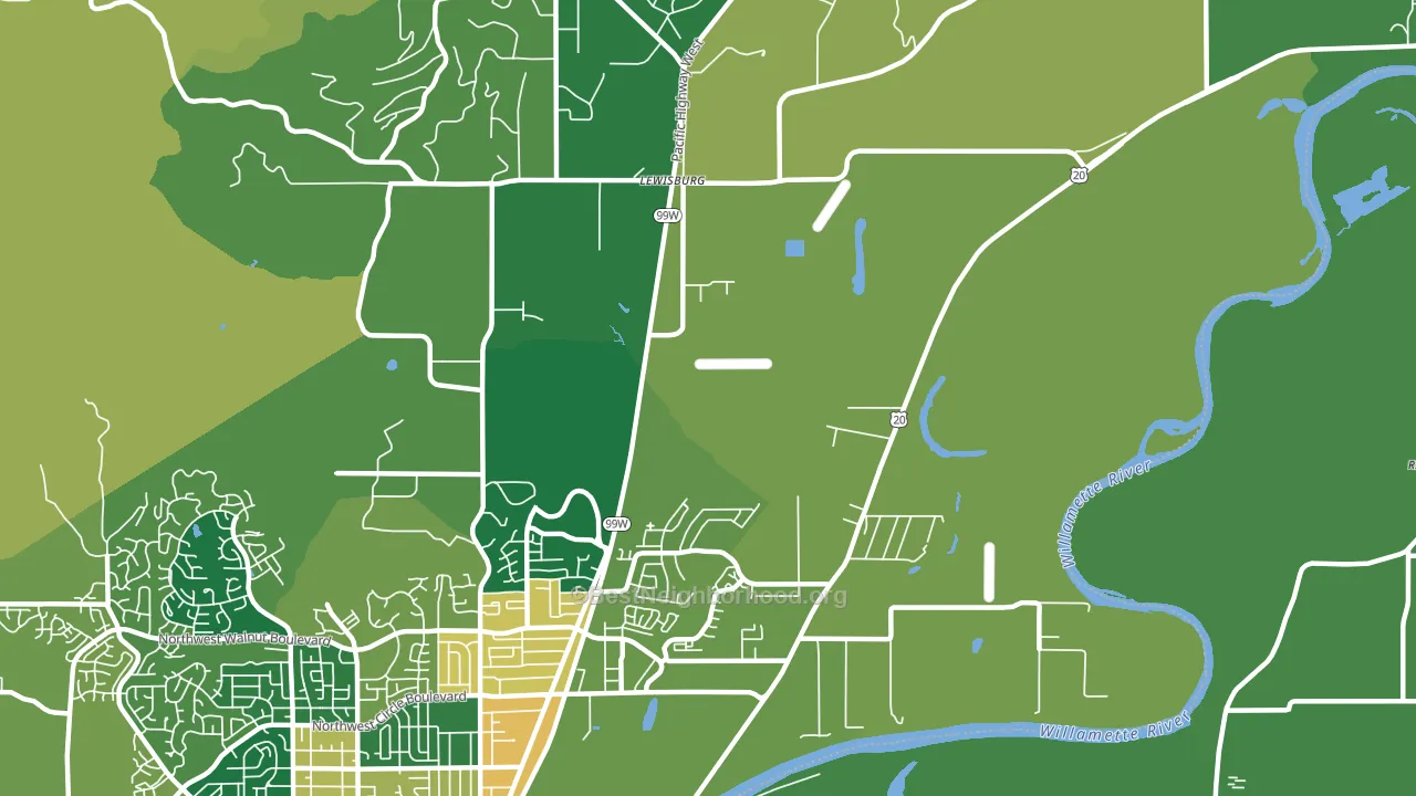 Lewisburg, OR block-group voter-turnout map