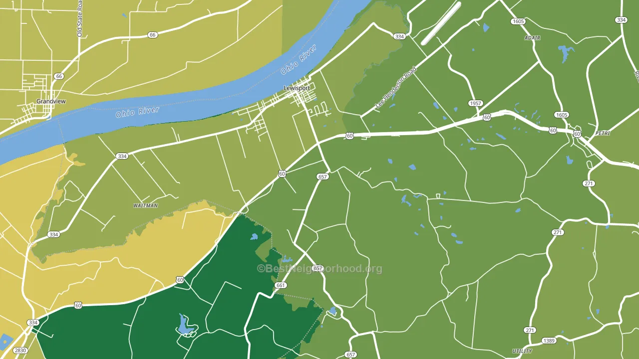 Lewisport, KY block-group voter-turnout map