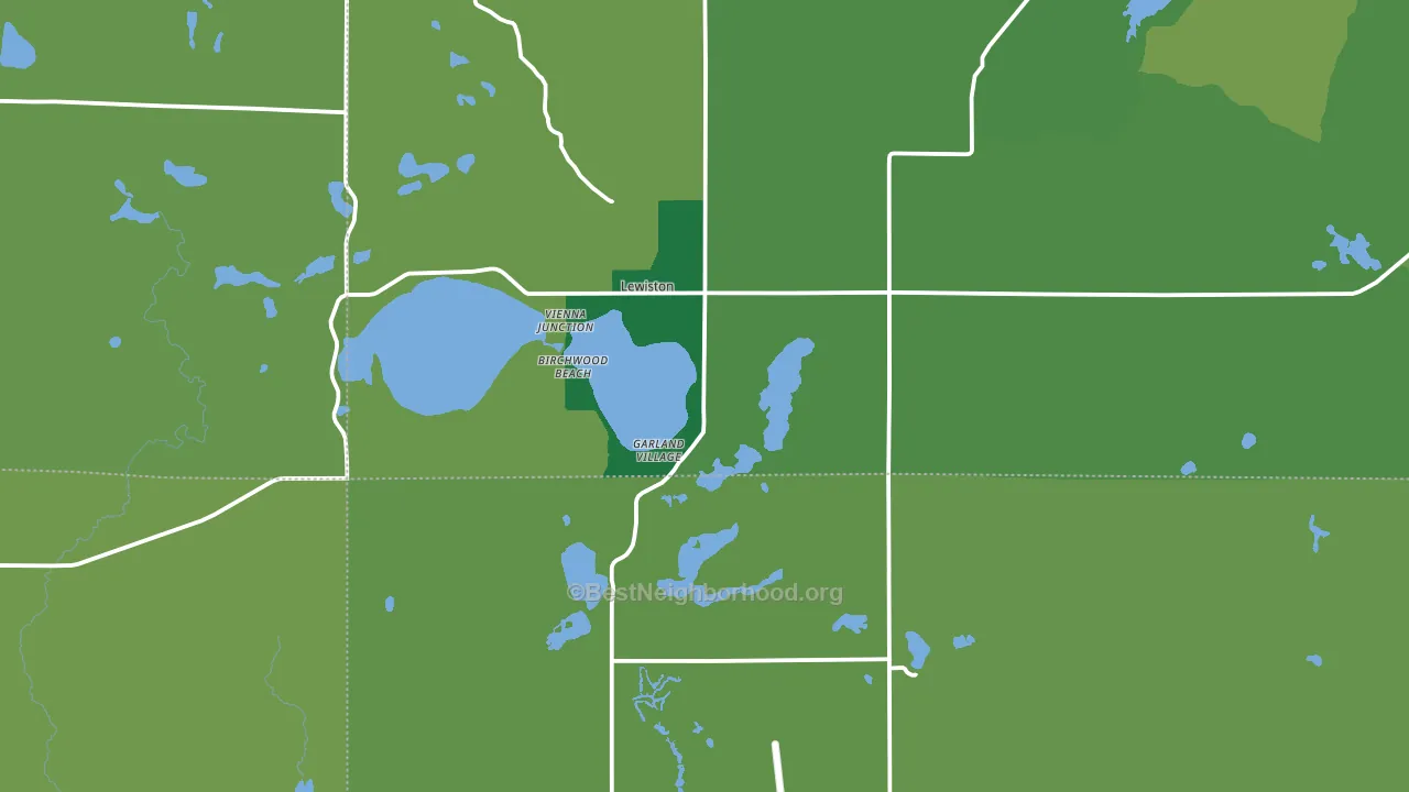Lewiston, MI block-group voter-turnout map