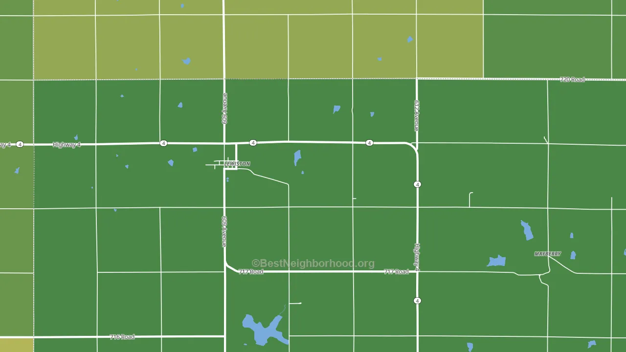 Lewiston, NE block-group voter-turnout map