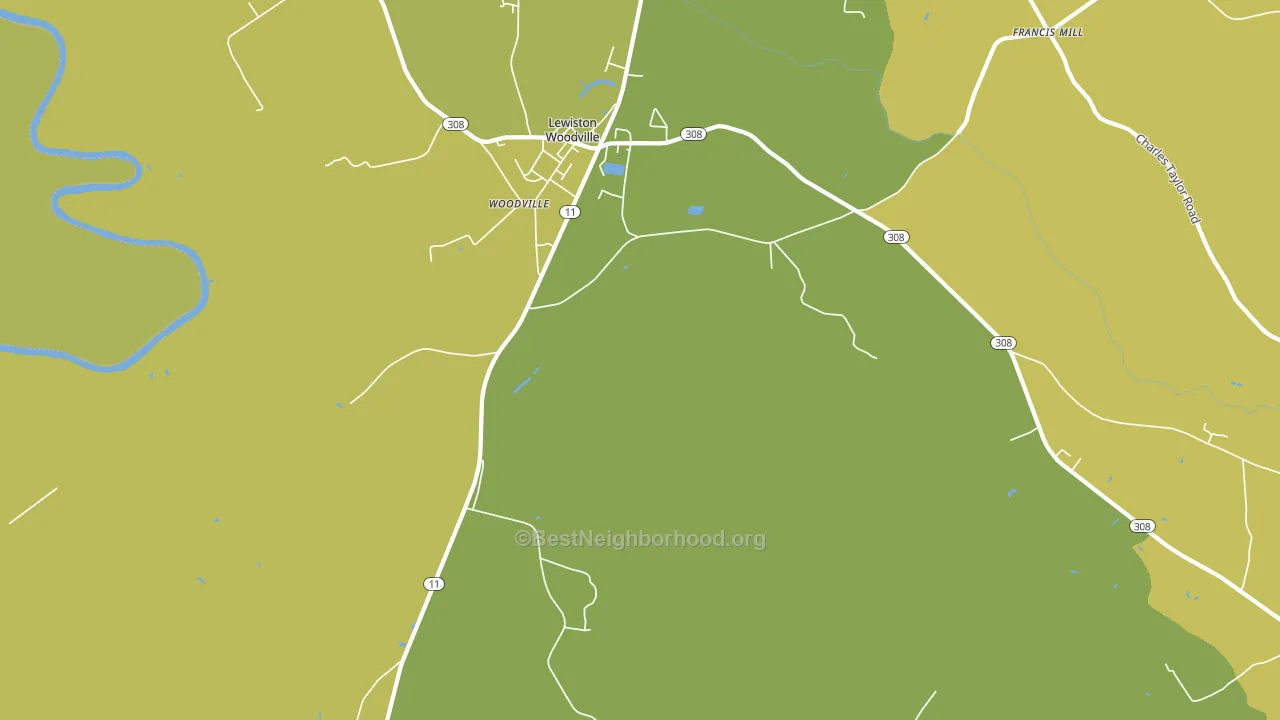Lewiston Woodville, NC block-group voter-turnout map