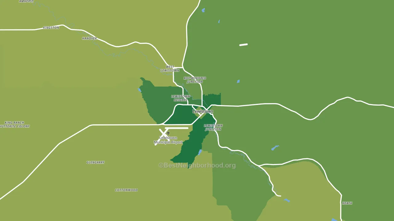 Lewistown, MT block-group voter-turnout map