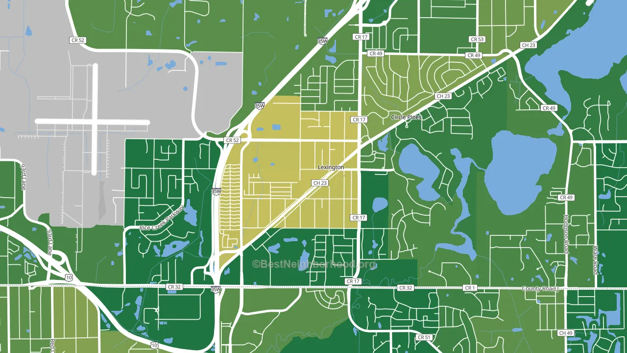 Lexington, MN block-group voter-turnout map