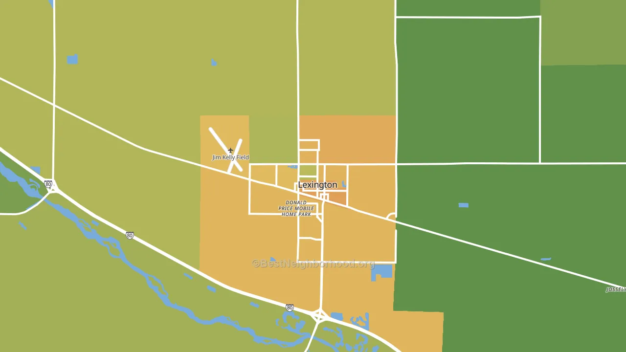 Lexington, NE block-group voter-turnout map
