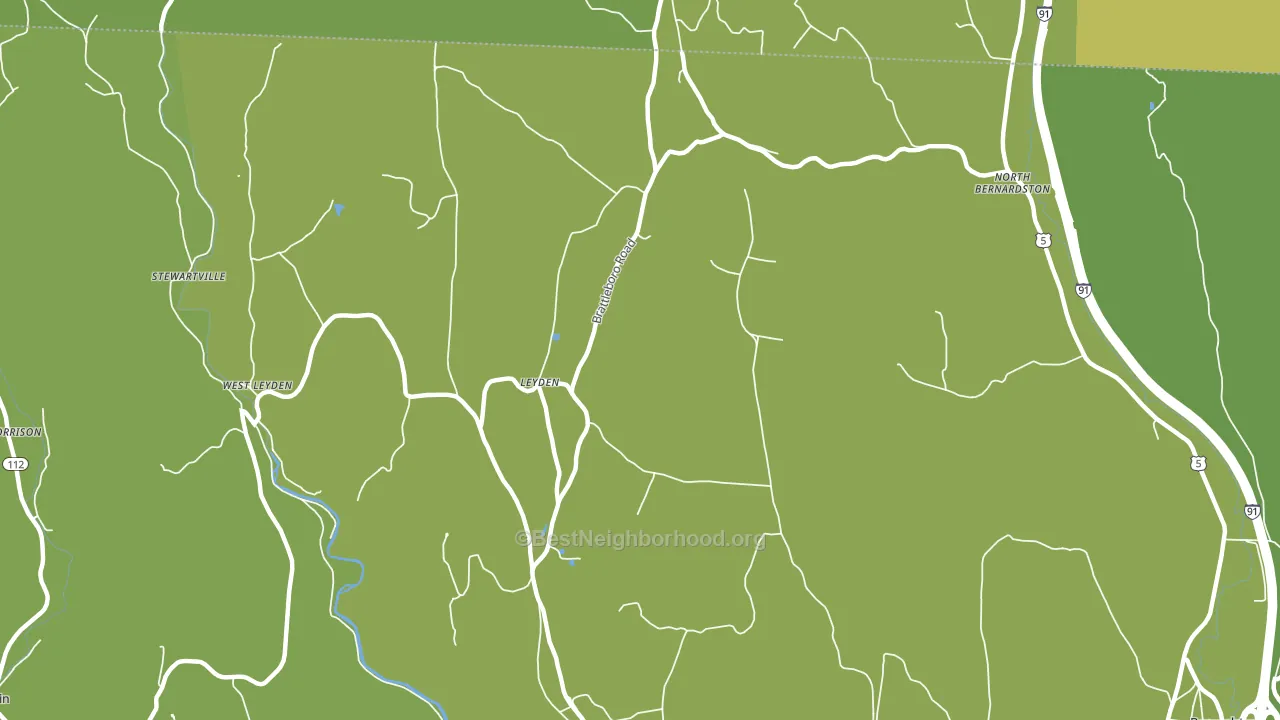 Leyden, MA block-group voter-turnout map