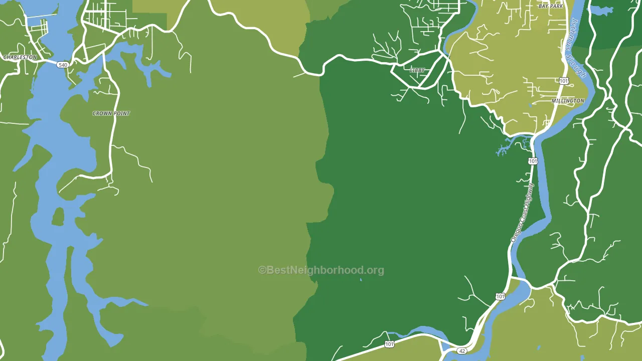 Libby, OR block-group voter-turnout map