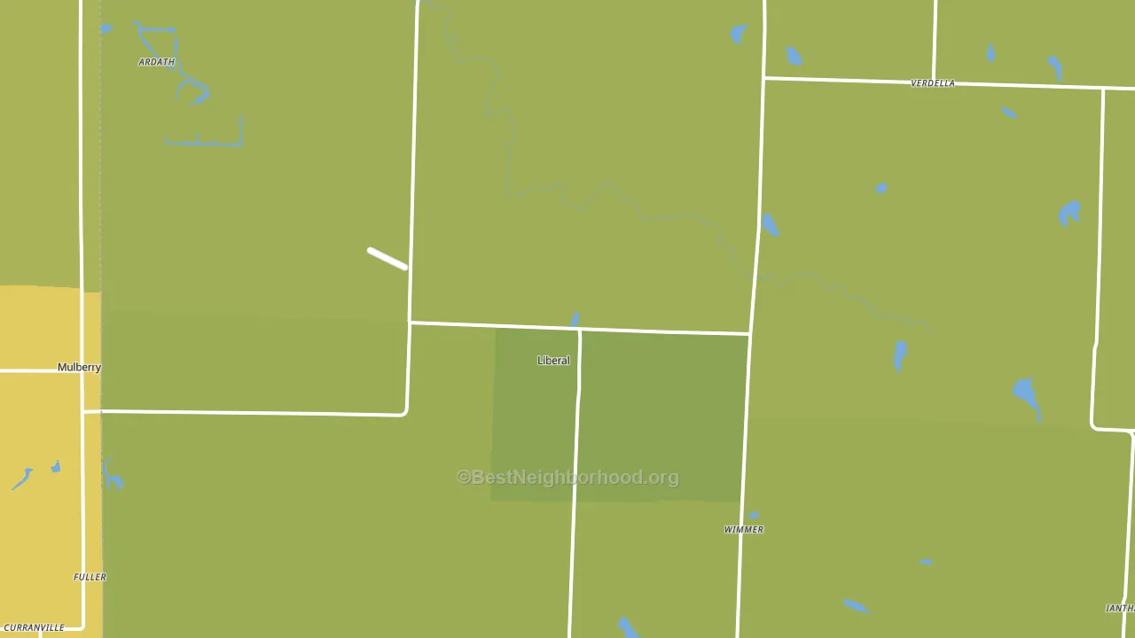 Liberal, MO block-group voter-turnout map