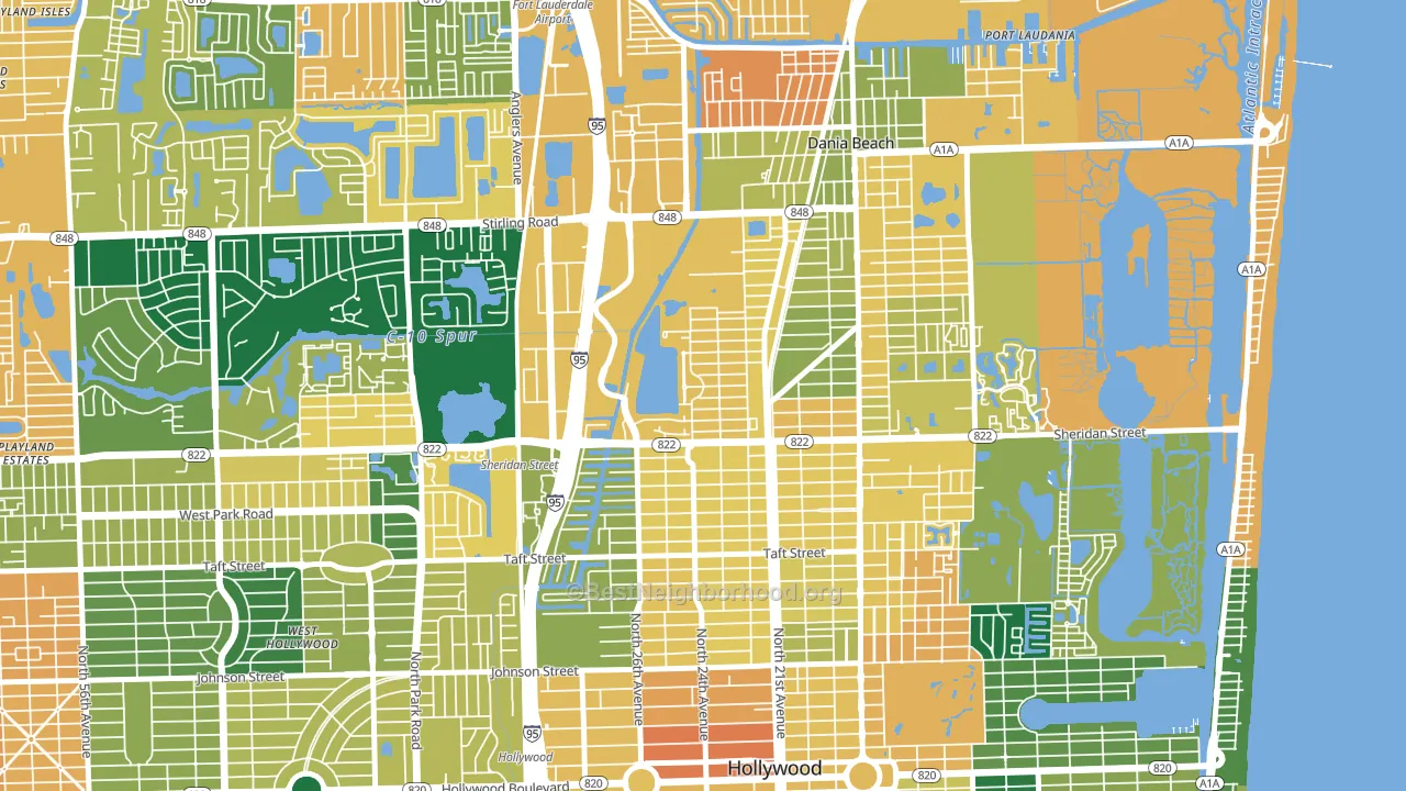 Liberia, Hollywood, FL block-group voter-turnout map