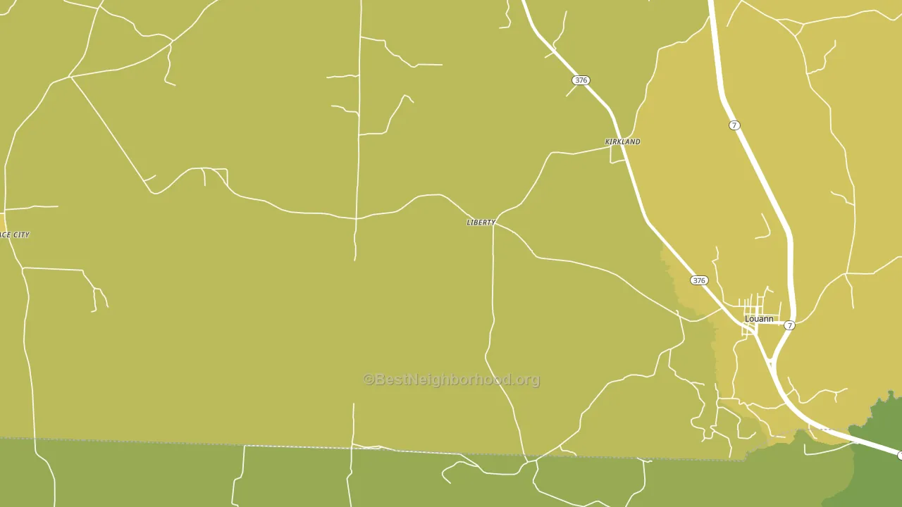 Liberty, AR block-group voter-turnout map