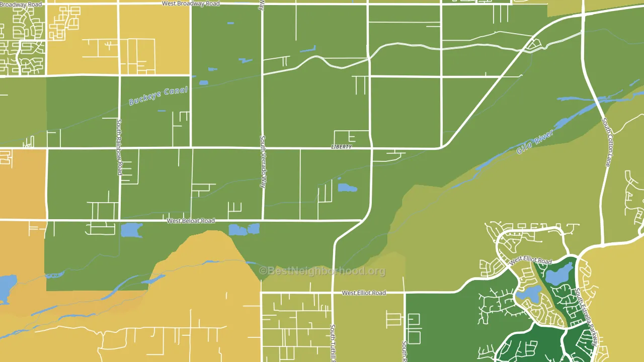 Liberty, AZ block-group voter-turnout map