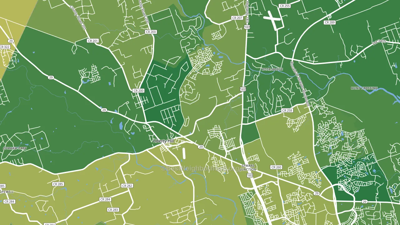 Liberty Hill, TX block-group voter-turnout map
