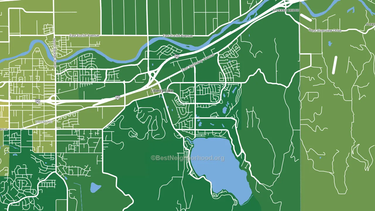 Liberty Lake, WA block-group voter-turnout map