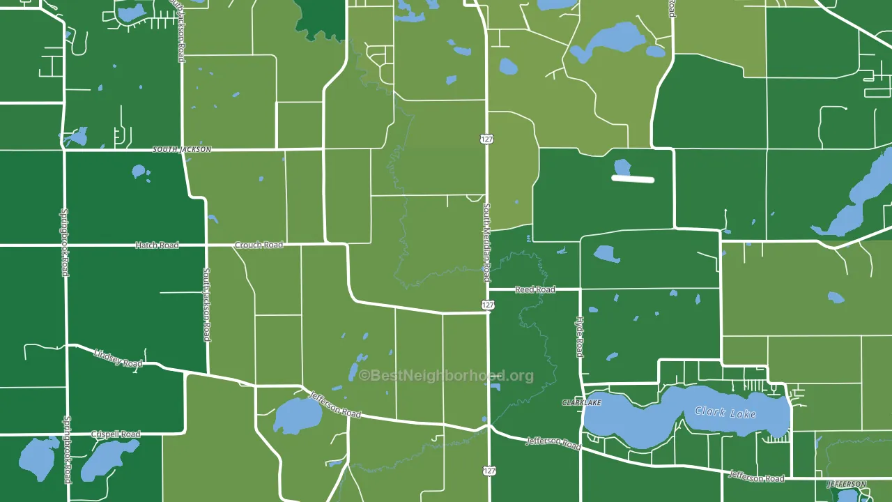 Liberty, MI block-group voter-turnout map