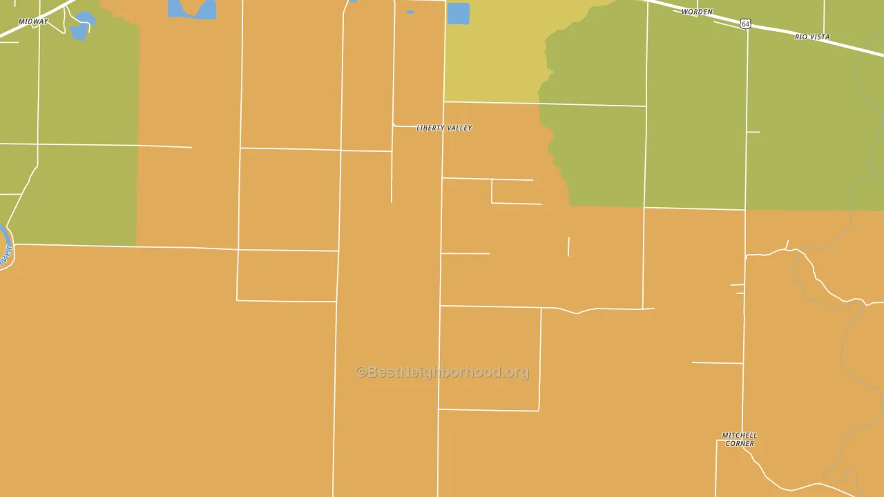 Liberty Valley, AR block-group voter-turnout map