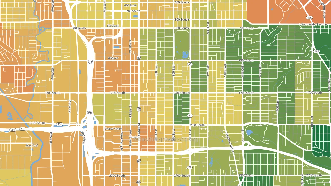 Liberty Wells, Salt Lake City, UT block-group voter-turnout map