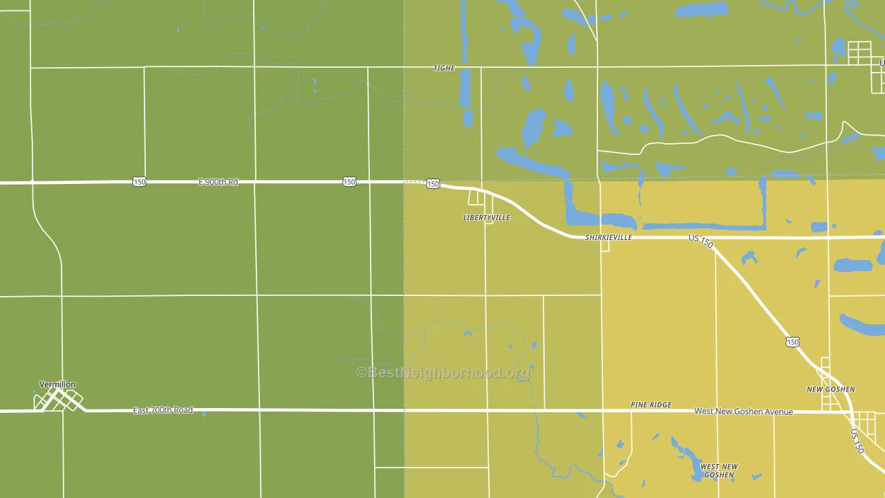 Libertyville, IN block-group voter-turnout map
