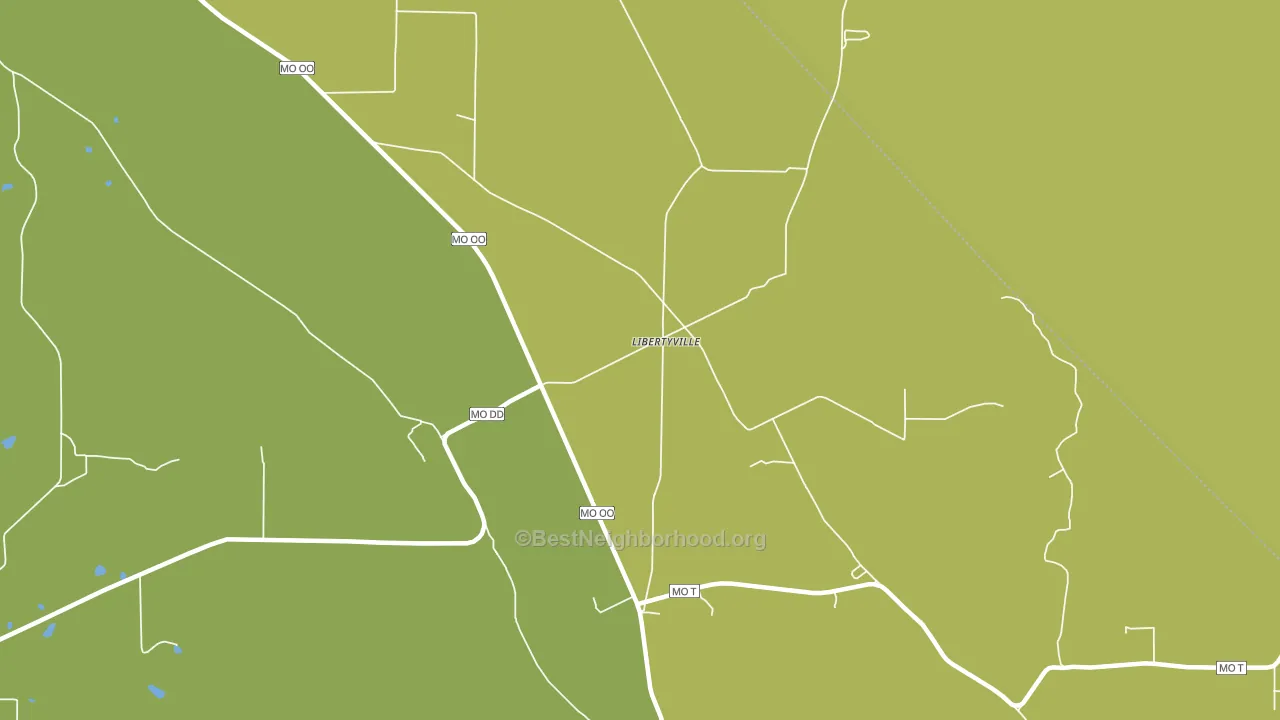 Libertyville, MO block-group voter-turnout map