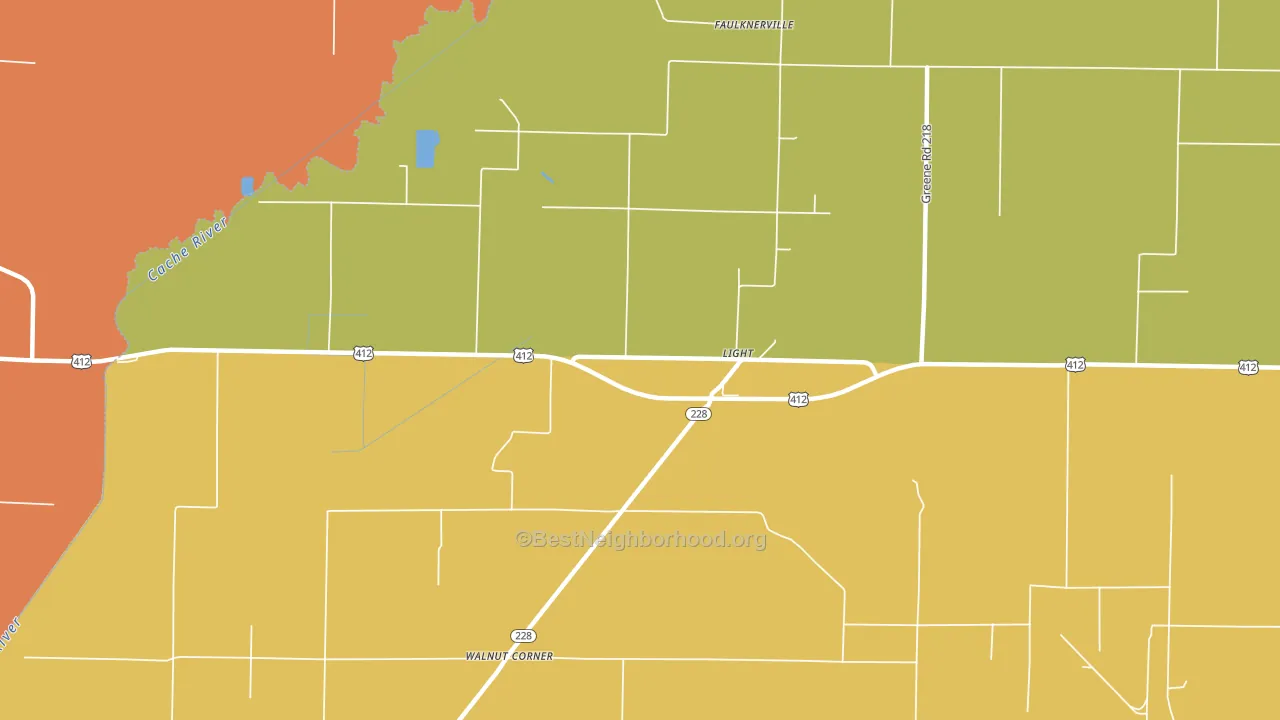 Light, AR block-group voter-turnout map