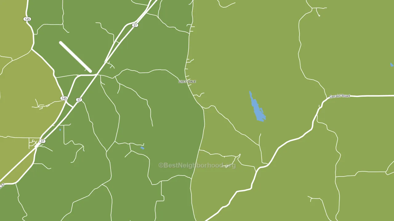 Lilly Dale, IN block-group voter-turnout map
