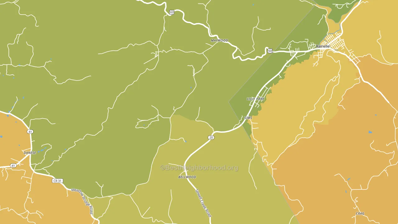Lilly Park, WV block-group voter-turnout map