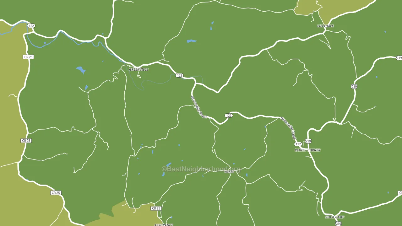 Lillydale, WV block-group voter-turnout map