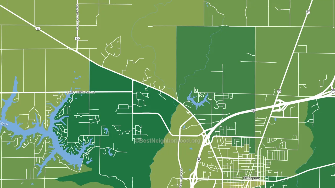 Lillyville, IL block-group voter-turnout map