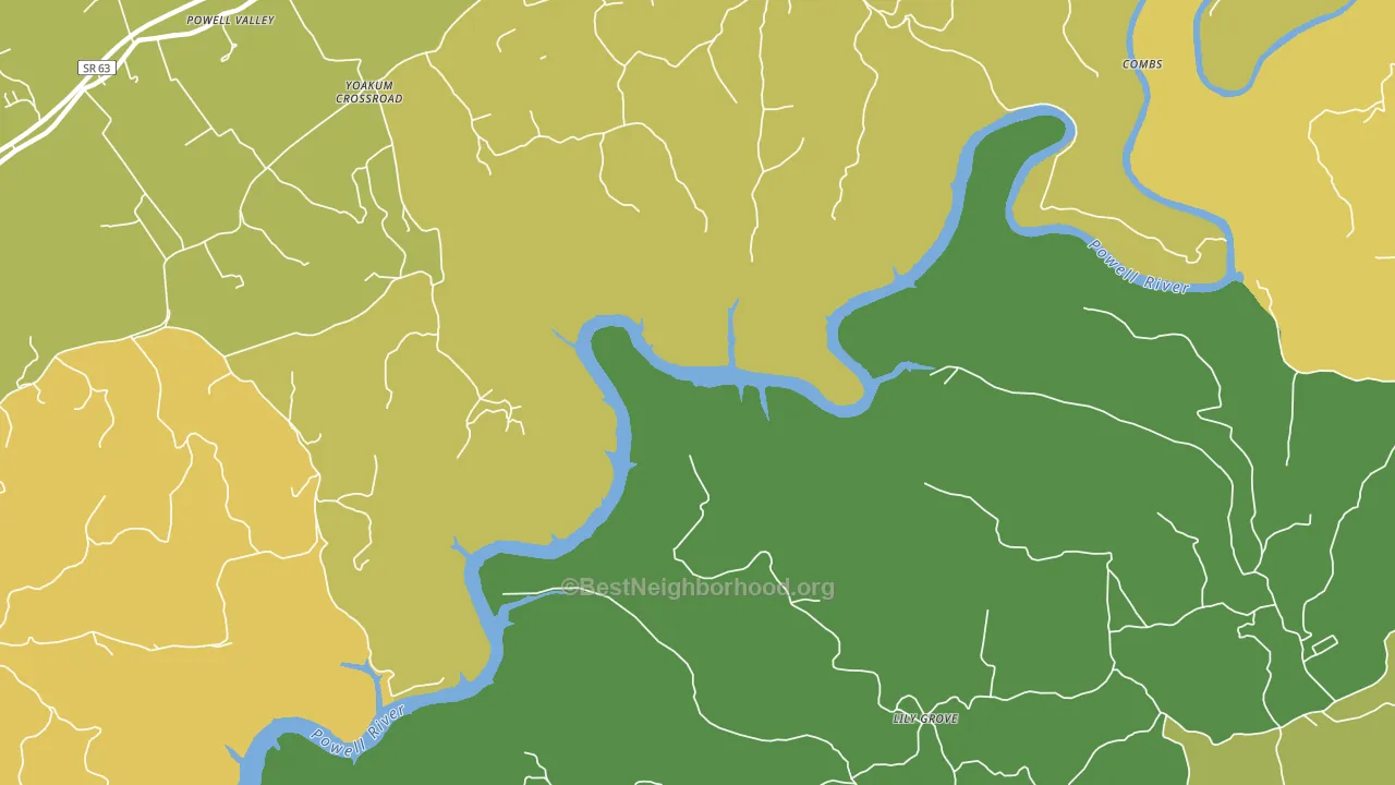Lily Grove, TN block-group voter-turnout map