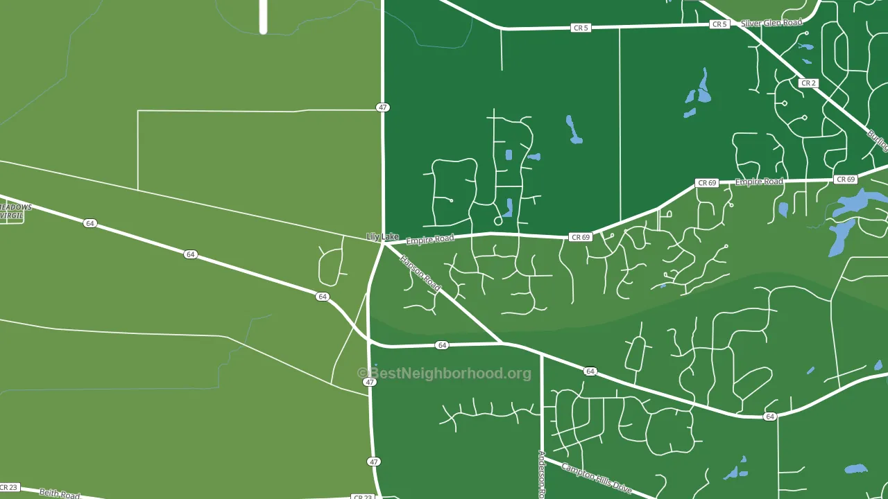 Lily Lake, IL block-group voter-turnout map