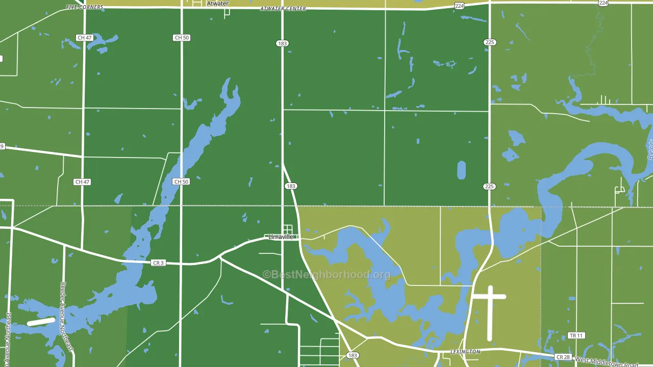 Limaville, OH block-group voter-turnout map