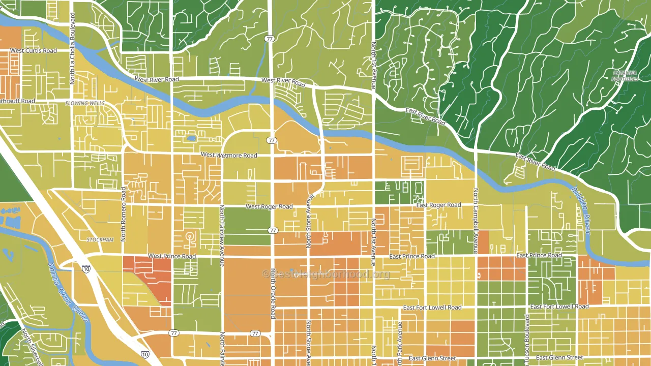Limberlost, Tucson, AZ block-group voter-turnout map