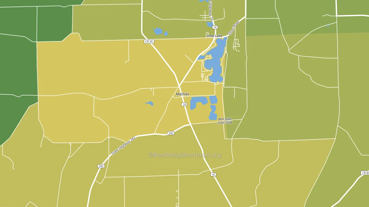 Lime Lake, NY block-group voter-turnout map