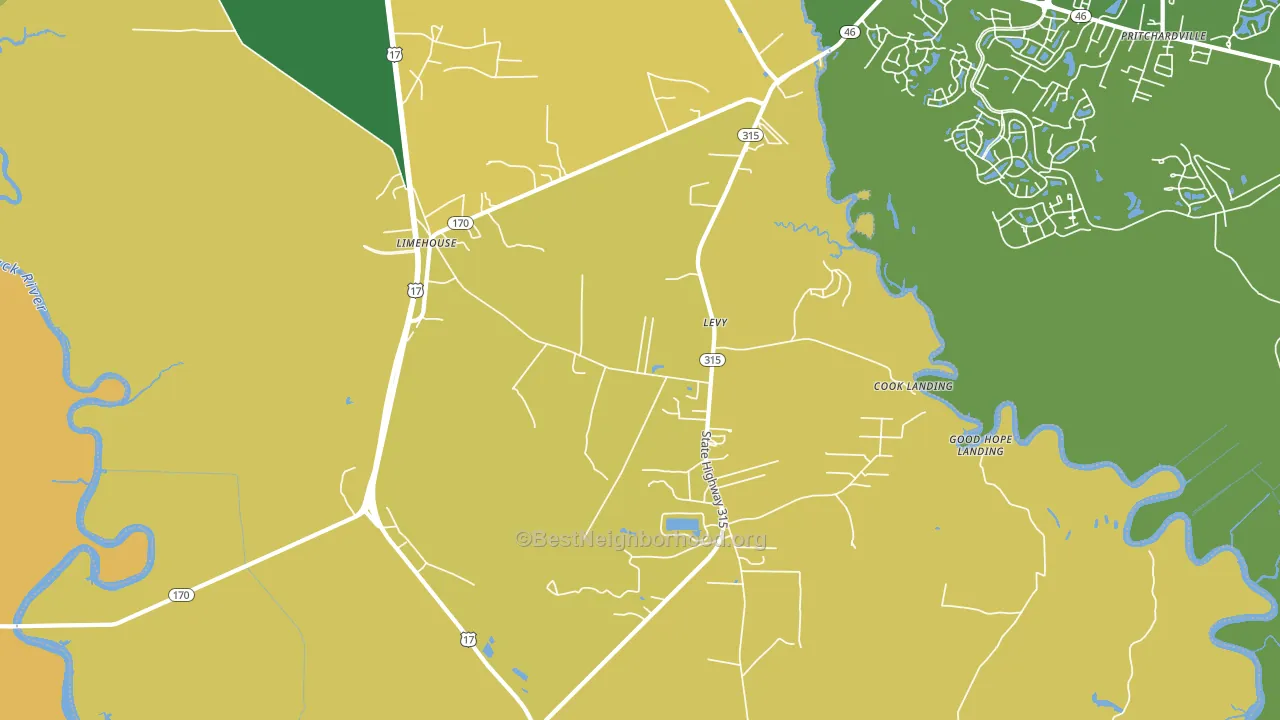 Limehouse, SC block-group voter-turnout map