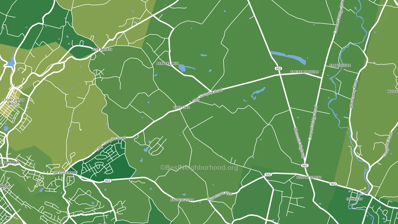 Limekiln, PA block-group voter-turnout map