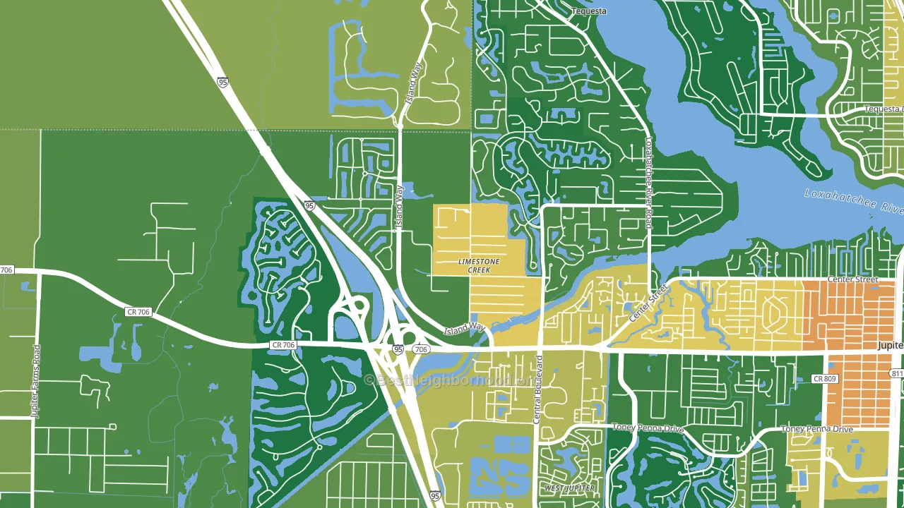 Limestone Creek, FL block-group voter-turnout map