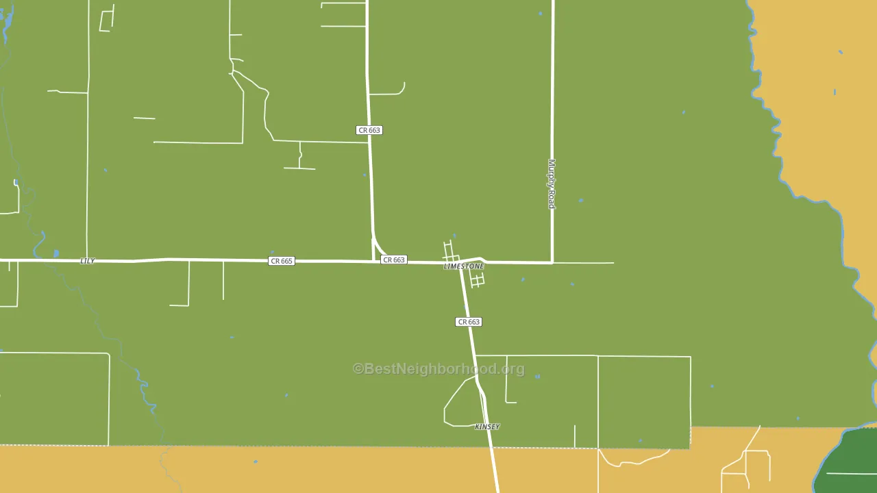 Limestone, FL block-group voter-turnout map