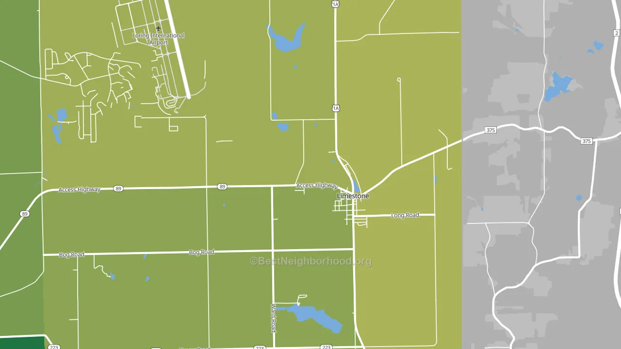 Limestone, ME block-group voter-turnout map