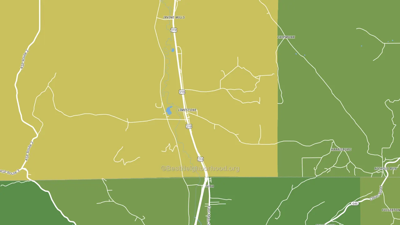 Limestone, NY block-group voter-turnout map