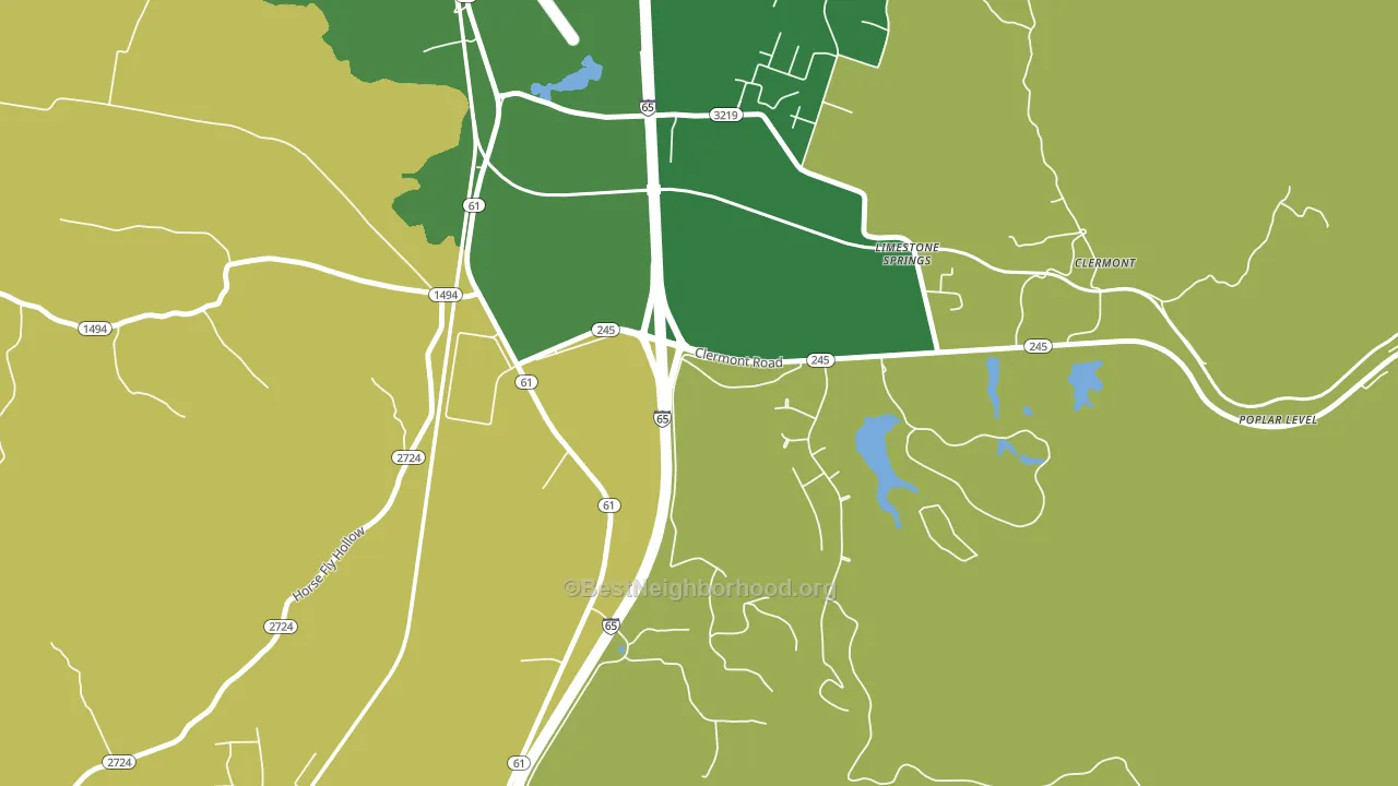 Limestone Springs, KY block-group voter-turnout map