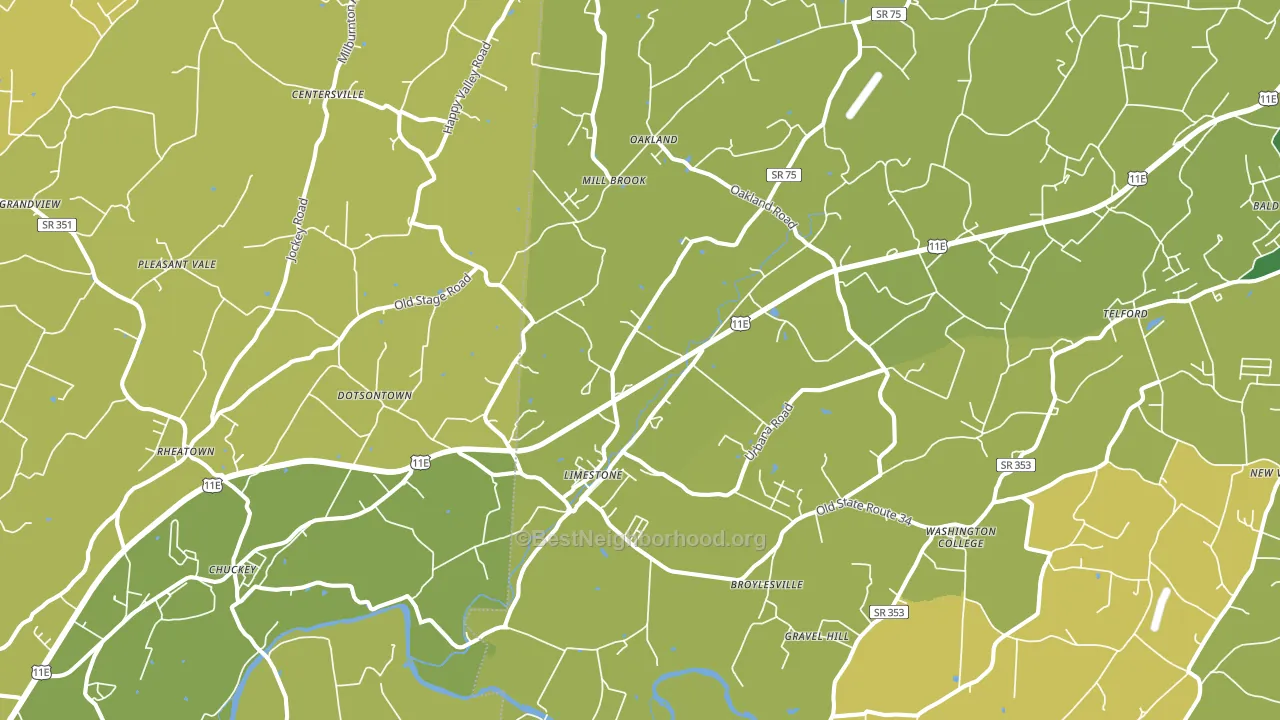 Limestone, TN block-group voter-turnout map