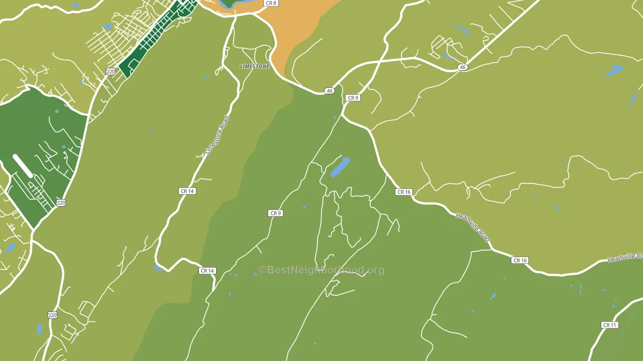 Limestone, WV block-group voter-turnout map